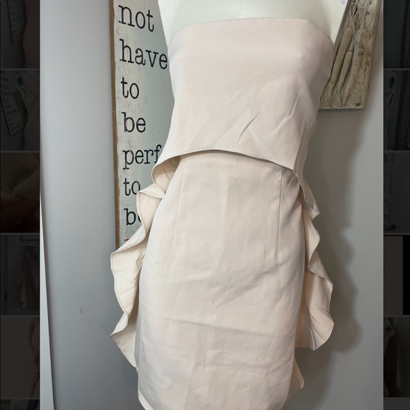 Chickwish strapless ruffle dress cream new with tags - Picture 11 of 13